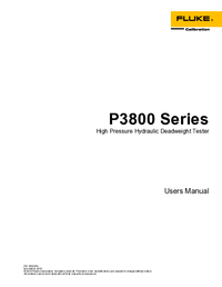 Thumbnail of document Manual - P3800 Series Hydraulic Deadweight Tester